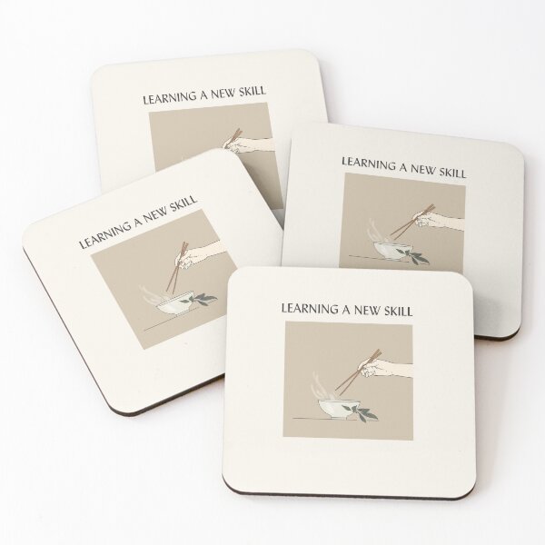 Item preview, Learning a New Skill – Minimal Aesthetic Quote Art | Neutral Motivational Illustration | Self Growth Wall Art designed and sold by InkIntentionstu.