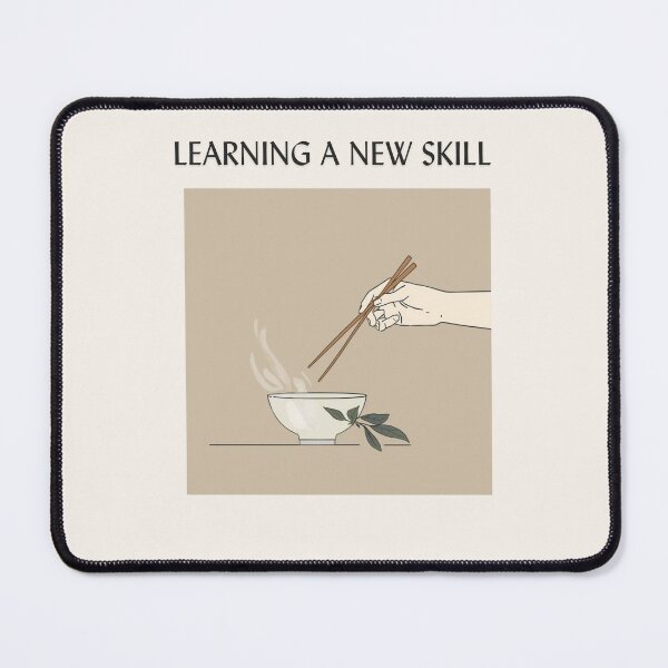 Item preview, Learning a New Skill – Minimal Aesthetic Quote Art | Neutral Motivational Illustration | Self Growth Wall Art designed and sold by InkIntentionstu.