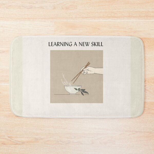Item preview, Learning a New Skill – Minimal Aesthetic Quote Art | Neutral Motivational Illustration | Self Growth Wall Art designed and sold by InkIntentionstu.
