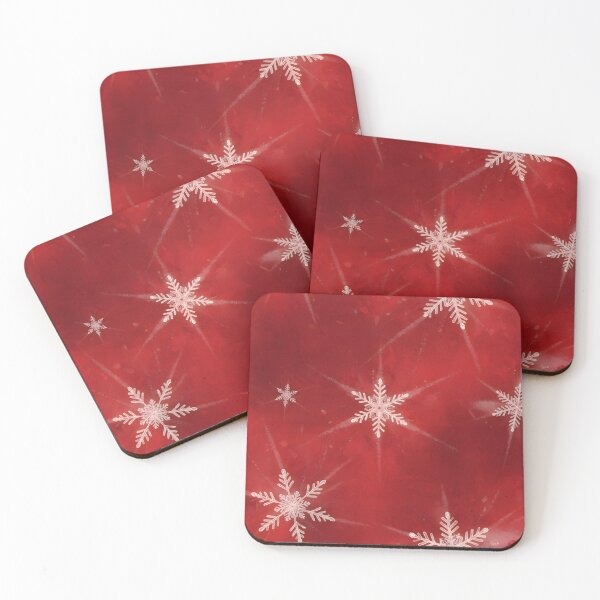 Item preview, White Snowflakes on a Textured Red Background designed and sold by homydesign.