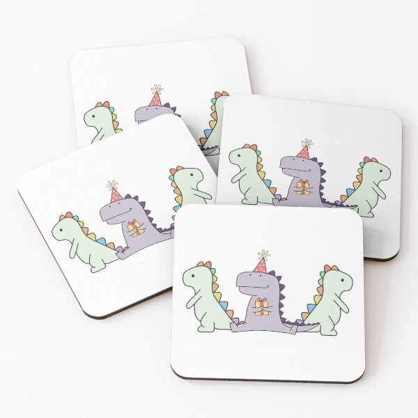 Item preview, “Dino Birthday Party” – Cute Cartoon Dinosaur Trio designed and sold by Love3Happy.
