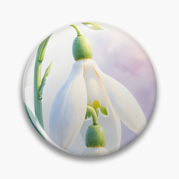 Item preview, Watercolor Blooms - Snowdrop flower designed and sold by Petalandfur.