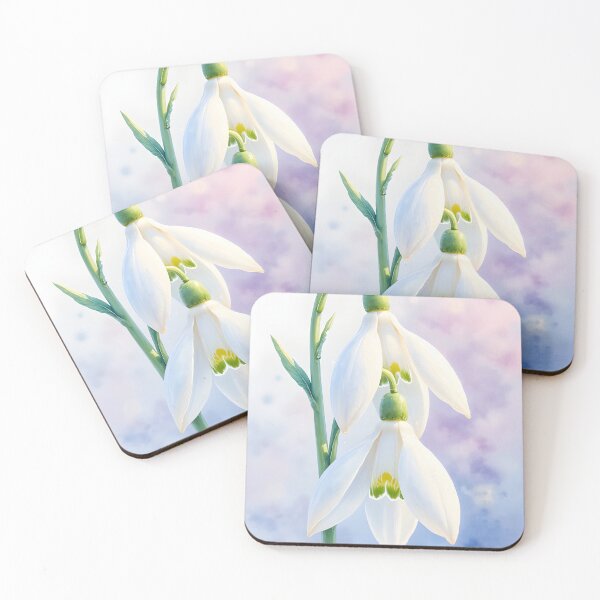 Item preview, Watercolor Blooms - Snowdrop flower designed and sold by Petalandfur.