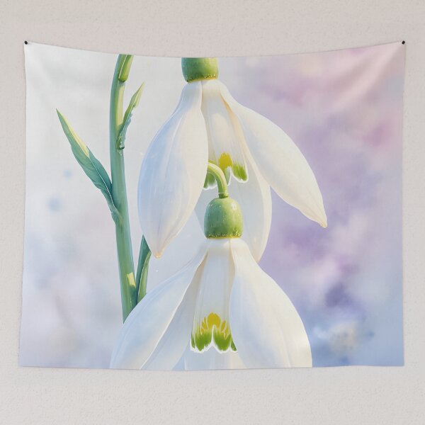 Item preview, Watercolor Blooms - Snowdrop flower designed and sold by Petalandfur.