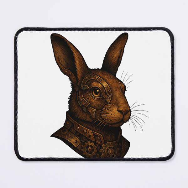 Item preview, Steampunk Rabbit – Mechanical Brass Portrait designed and sold by Papier Atelier Art.