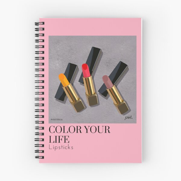Item preview, COLOR YOUR LIFE LIPSTICKS Illustration with three lipsticks in pink, red and orange designed and sold by Posteria.