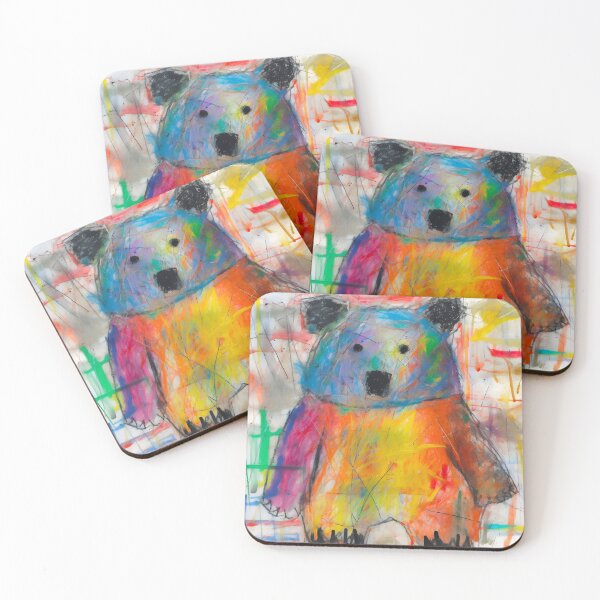 Item preview, A COLORFUL DRAWING MADE BY CHILDREN OF A BEAR designed and sold by infinitearte.