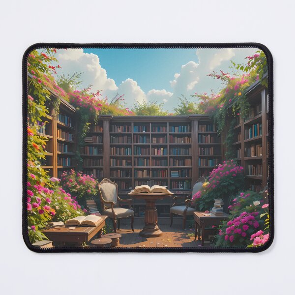Item preview, Tranquil Enchanting Scenes Books Blooming Among Beautiful Flowers designed and sold by ART ATTACK ZONE.