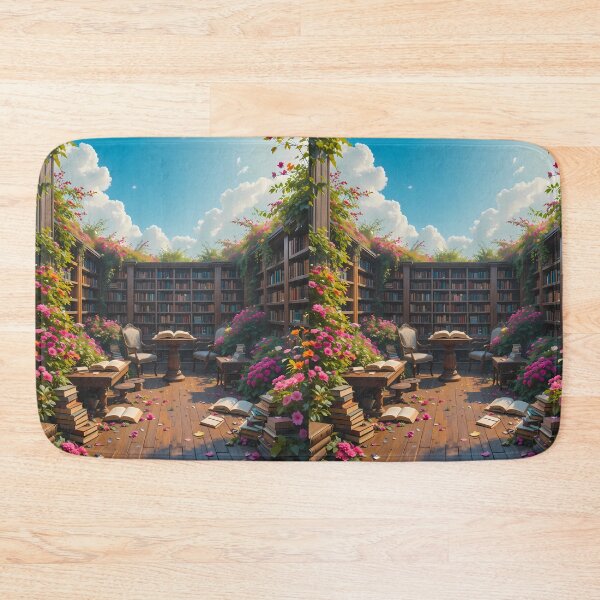 Item preview, Tranquil Enchanting Scenes Books Blooming Among Beautiful Flowers designed and sold by ART ATTACK ZONE.