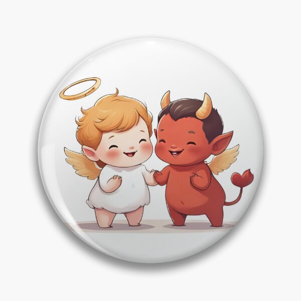 Item preview, Baby Angel and Devil Design - Cute Good vs Evil Inner Monologue Art designed and sold by KhadijaBatool38.
