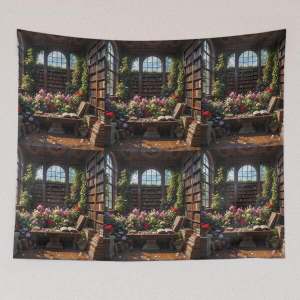 Item preview, Sunlight Enchanting Scenes Books Blooming Among Beautiful Flowers designed and sold by ART ATTACK ZONE.
