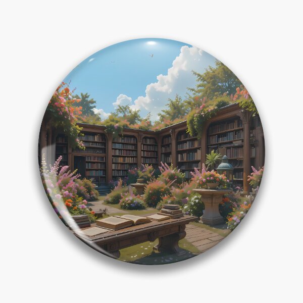 Item preview, Landscape Enchanting Scenes Books Blooming Among Beautiful Flowers designed and sold by ART ATTACK ZONE.