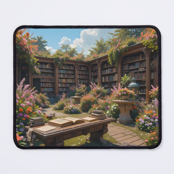 Item preview, Landscape Enchanting Scenes Books Blooming Among Beautiful Flowers designed and sold by ART ATTACK ZONE.