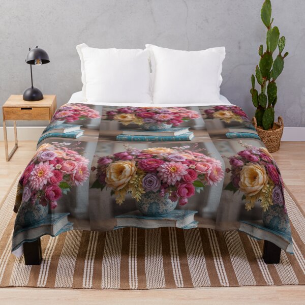 Item preview, Home Enchanting Scenes Books Blooming Among Beautiful Flowers designed and sold by ART ATTACK ZONE.