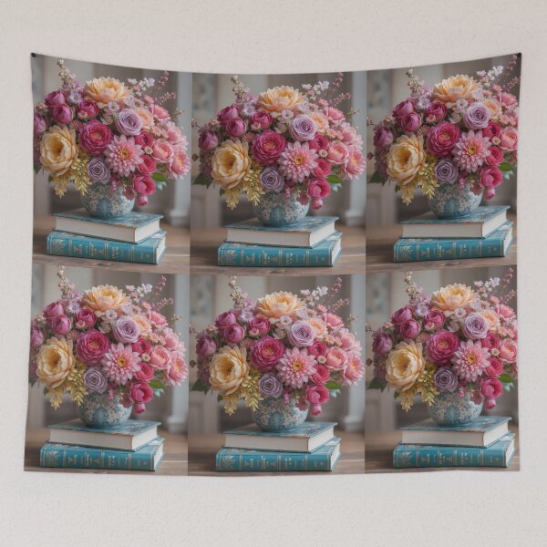 Item preview, Home Enchanting Scenes Books Blooming Among Beautiful Flowers designed and sold by ART ATTACK ZONE.