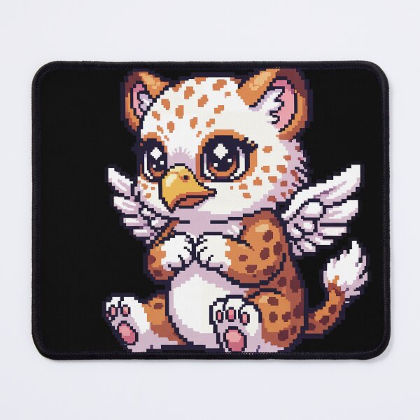 Item preview, Baby Eagle-Leopard Cutie – Irresistible Winged Kawaii Pixel Sticker designed and sold by Pixel Girl Aesthetic Studio.