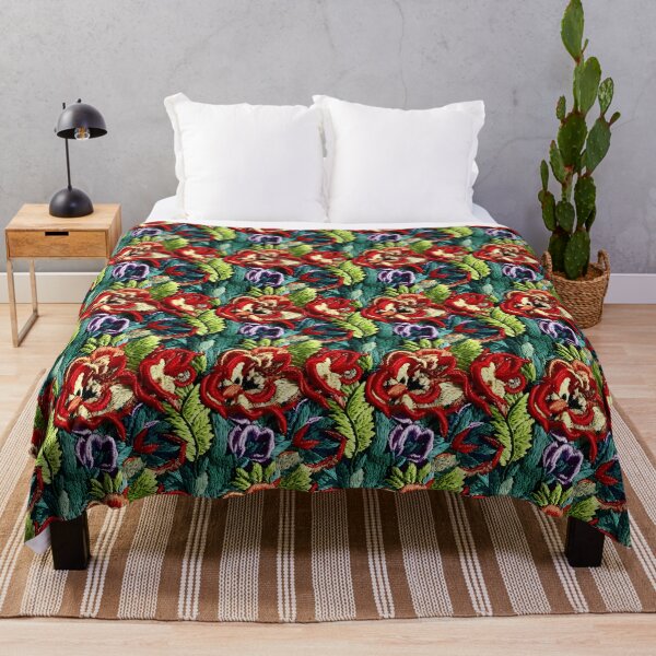 Item preview, Pattern of vibrant red floral embroidery in a dense layout designed and sold by Beleza e Estilo.