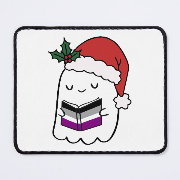 Item preview, Asexual Pride Ghost – Cute Christmas Santa Hat Book designed and sold by Cannaxes Studio.