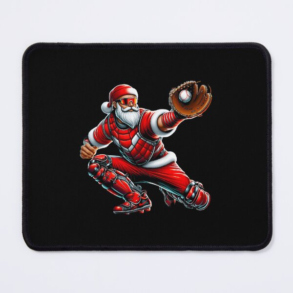 Item preview, Santa Baseball Catch Dynamic Holiday Athlete  designed and sold by barrycantre11.