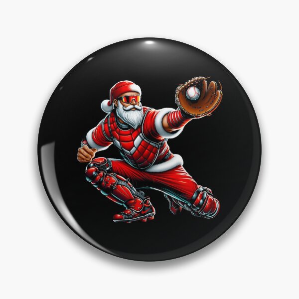 Item preview, Santa Baseball Catch Dynamic Holiday Athlete  designed and sold by barrycantre11.