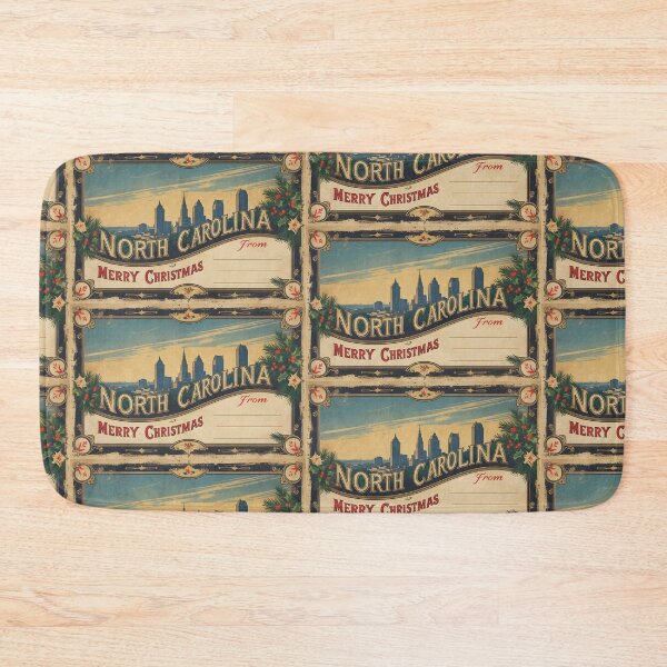 Item preview, Merry Christmas From North Carolina USA Postcard Greetings Retro Travel Vintage 2 designed and sold by TravelPostcardGems.
