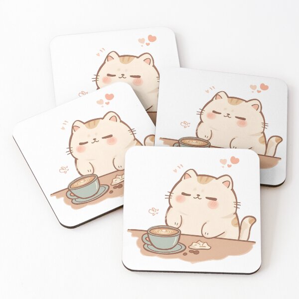 Item preview, Cat Paws Dipped Into Latte Foam – Cozy Cute Café Cat Illustration | Slow Day Friends designed and sold by SlowDayFriends.