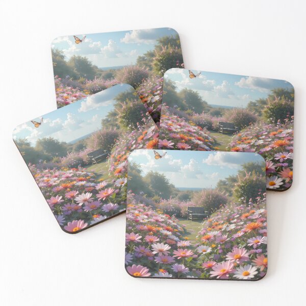 Item preview, Gym Enchanting Scenes Books Blooming Among Beautiful Flowers designed and sold by ART ATTACK ZONE.