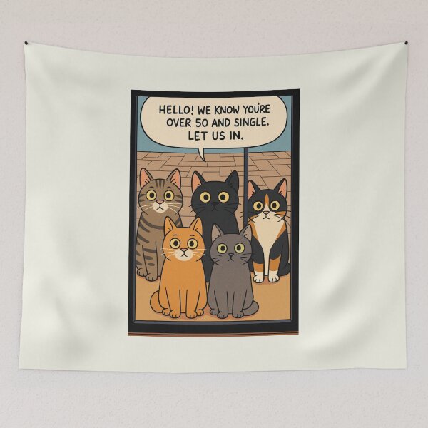 Item preview, Cat Owner Lover Over 50 Single with Cats Kittens Vintage designed and sold by SunfullyYours.