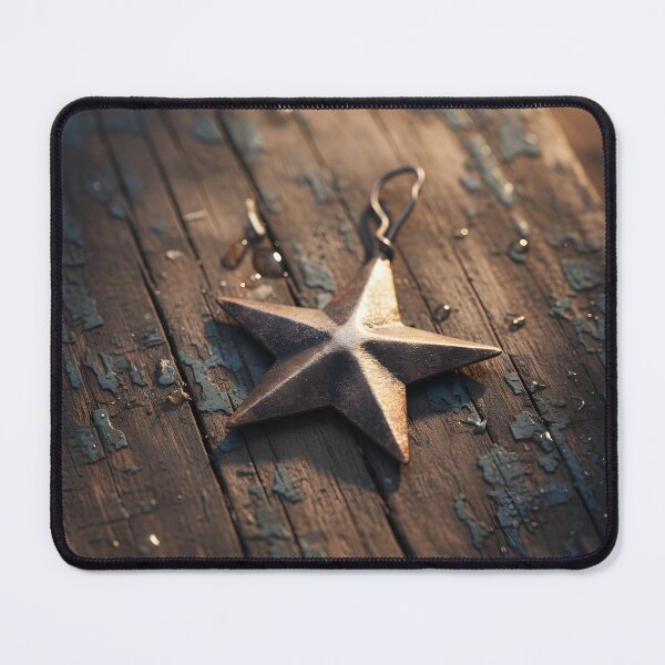 Item preview, Rusty Metal Star Ornament on Weathered Wood designed and sold by homydesign.
