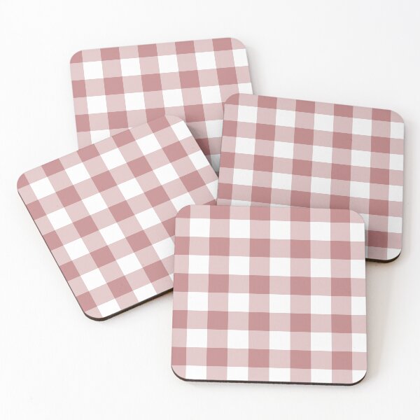 Item preview, Mauve Plaid Gingham Pattern Retro Color Cabin designed and sold by Scottish Squares.