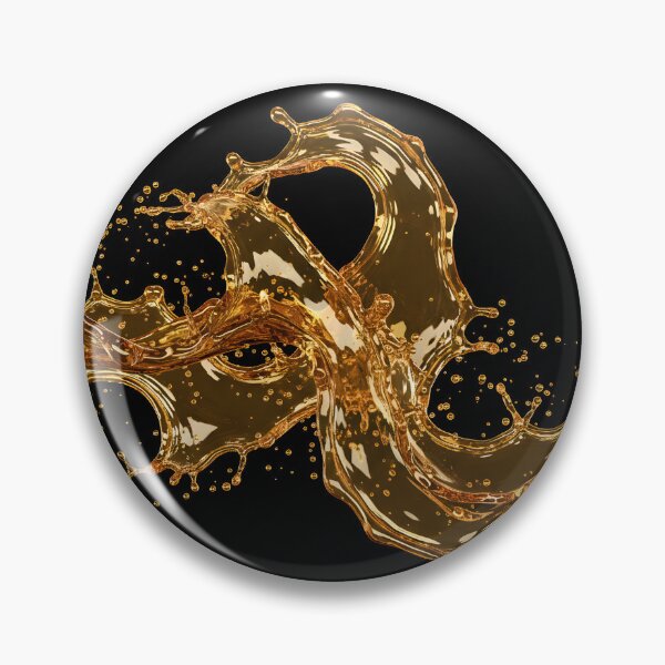 Item preview, Golden Liquid Splash on Black Background designed and sold by homydesign.