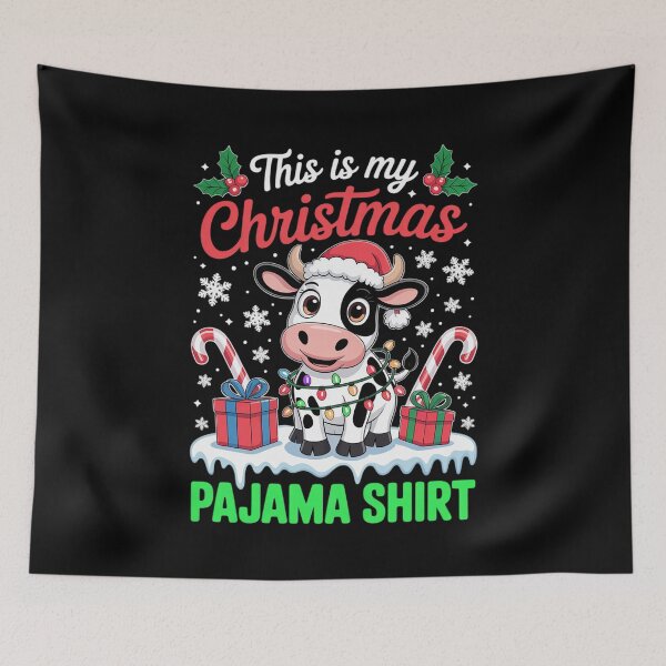 Item preview, This Is My Christmas Pyjama Santa Xmas Lights Cow 1  designed and sold by PowAcademy.