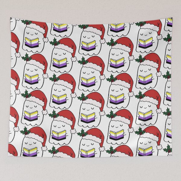 Item preview, Fantasma de gorro de Papá Noel no binario designed and sold by Cannaxes Studio.