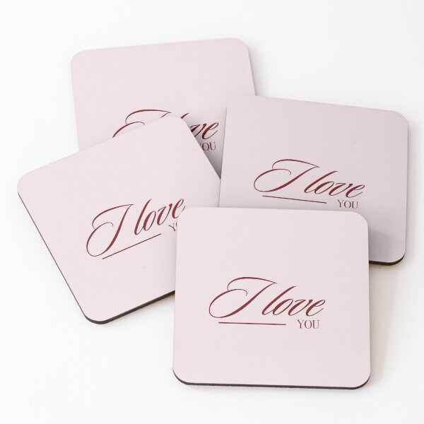 Item preview, I Love You – Elegant Script on Blush designed and sold by Soujji-Designs.