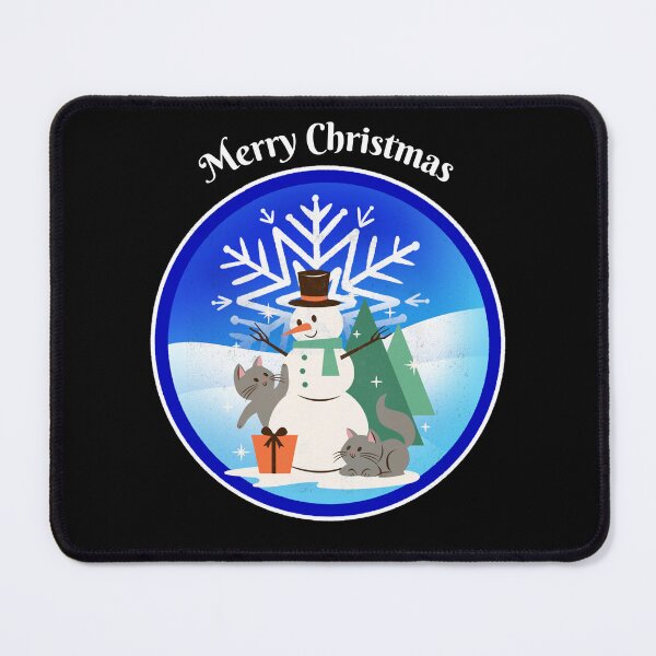 Item preview, Winter: Merry Christmas Snowman and Cats designed and sold by AlfredsTees.