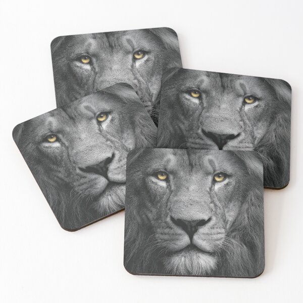Item preview, The powerful gaze of a majestic lion in the darkness, revealing all its strength and wisdom designed and sold by Jerhus.