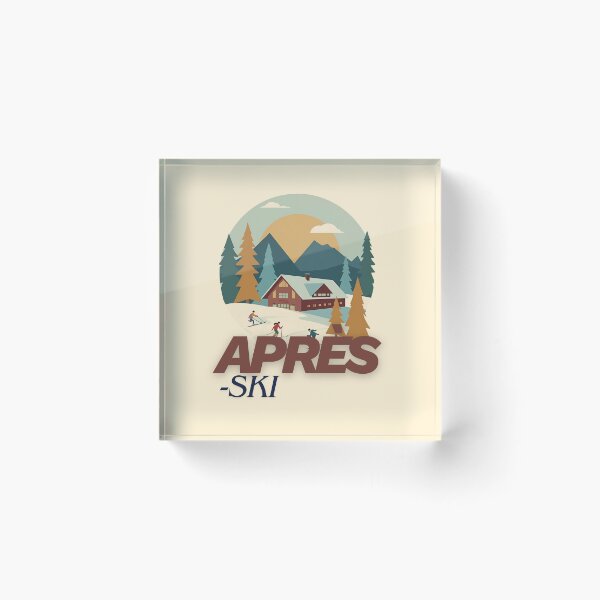 Item preview, Retro Après-Ski Lodge Design – Vintage Winter Mountain Illustration designed and sold by SimplyJasper.