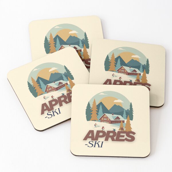 Item preview, Retro Après-Ski Lodge Design – Vintage Winter Mountain Illustration designed and sold by SimplyJasper.