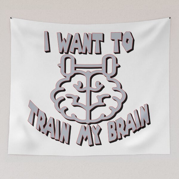Item preview, I Want to Train My Brain – Brain Training & Mind Exercise Design – Puzzle & Learning Gift designed and sold by sednalafandy79.