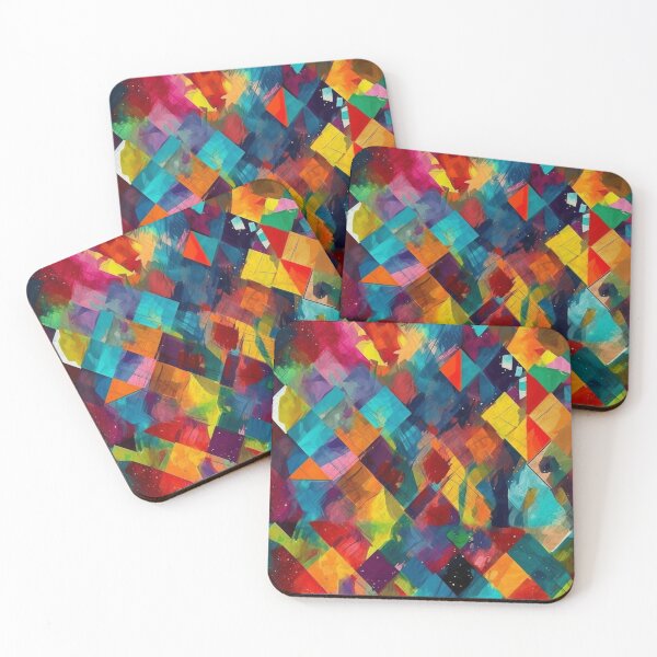 Item preview, Cubic Shapes – Van Gogh-Inspired Abstract Art | Geometric Abstract Print designed and sold by SirMarcRichards.