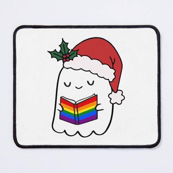 Item preview, Rainbow Pride Ghost – Cute Santa Hat Christmas Book Design designed and sold by Cannaxes Studio.