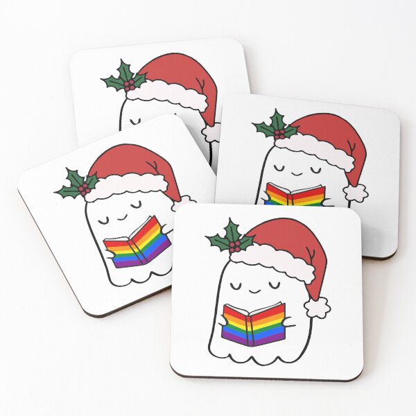 Item preview, Rainbow Pride Ghost – Cute Santa Hat Christmas Book Design designed and sold by Cannaxes Studio.