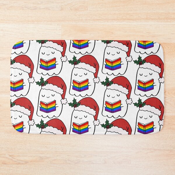 Item preview, Rainbow Pride Ghost – Cute Santa Hat Christmas Book Design designed and sold by Cannaxes Studio.