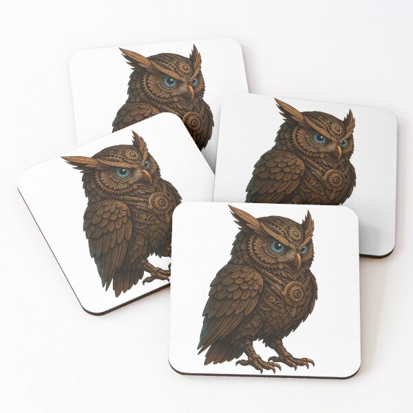 Item preview, Steampunk Owl – Mechanical Brass Sentinel designed and sold by Papier Atelier Art.