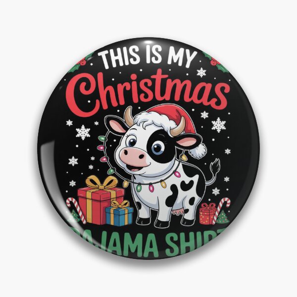 Item preview, This Is My Christmas Pyjama Santa Xmas Lights Cow  designed and sold by PowAcademy.