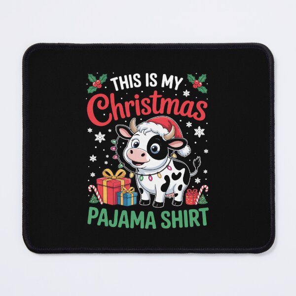 Item preview, This Is My Christmas Pyjama Santa Xmas Lights Cow  designed and sold by PowAcademy.