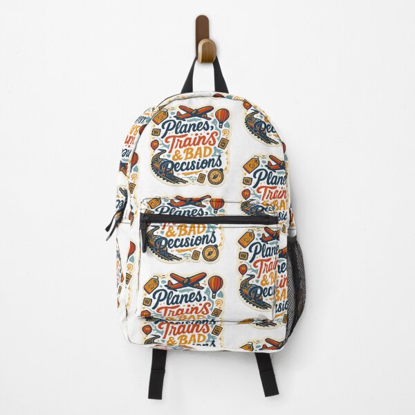 Item preview, Planes, Trains & Bad Decisions Adventure Vintage Travel designed and sold by Retro-Anime9.