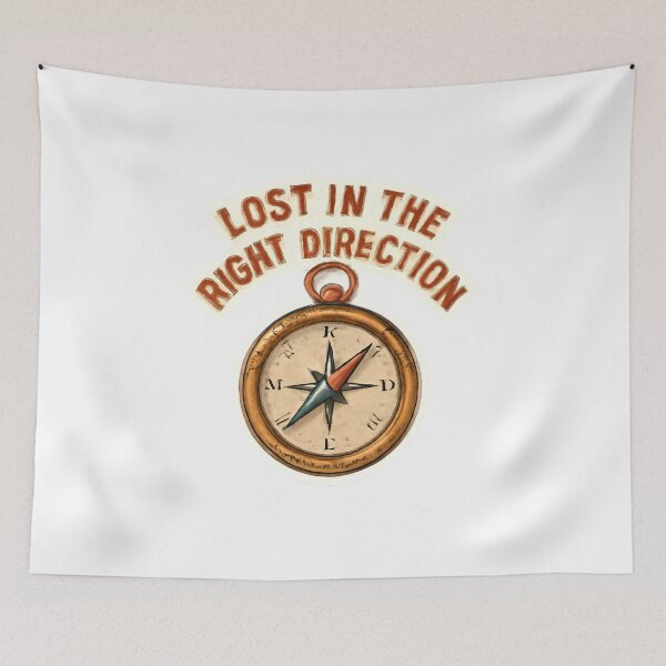 Item preview, Lost in the right direction Adventure Vintage Travel designed and sold by Retro-Anime9.