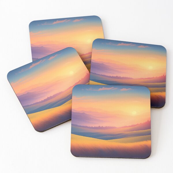 Item preview, Rolling Foothills and Mountains at Sunset designed and sold by homydesign.
