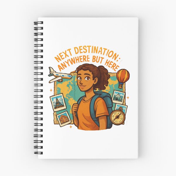 Item preview, Next Destination, Anywhere But Here Adventure Vintage Travel designed and sold by Retro-Anime9.